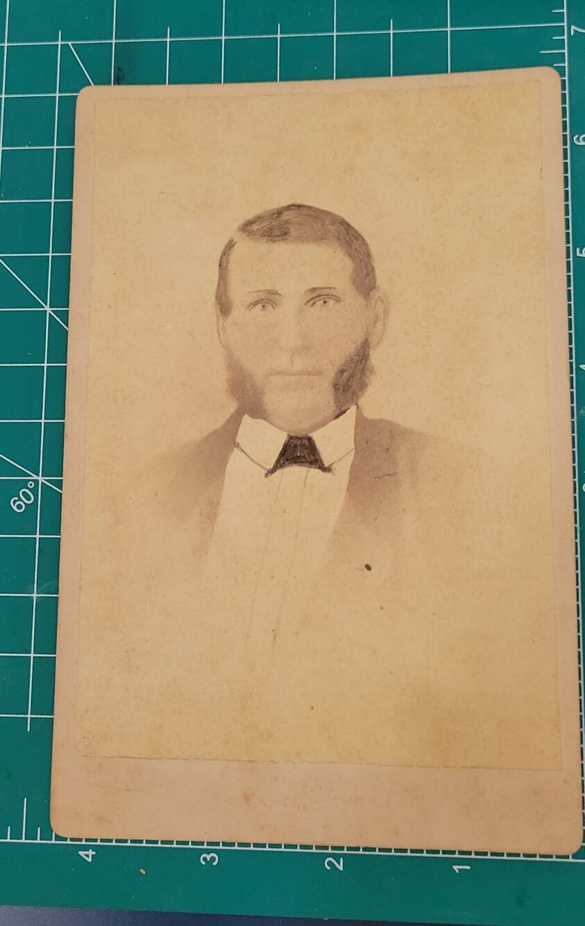 Antique Victorian Cabinet Card Distinguished Gentleman Grandpop Shaw
